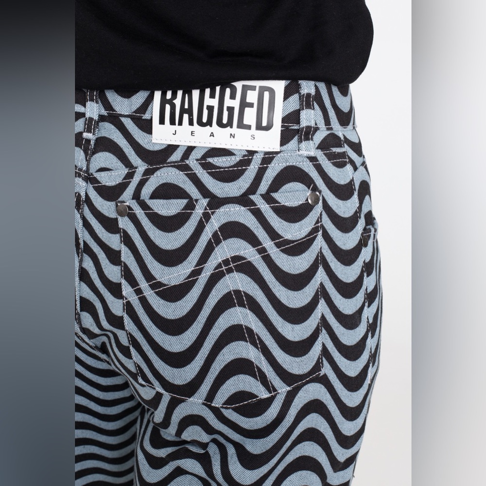 The Ragged Priest Wave Print Dad Light Blue/Black - Jeans - 24 — image 2 of 8
